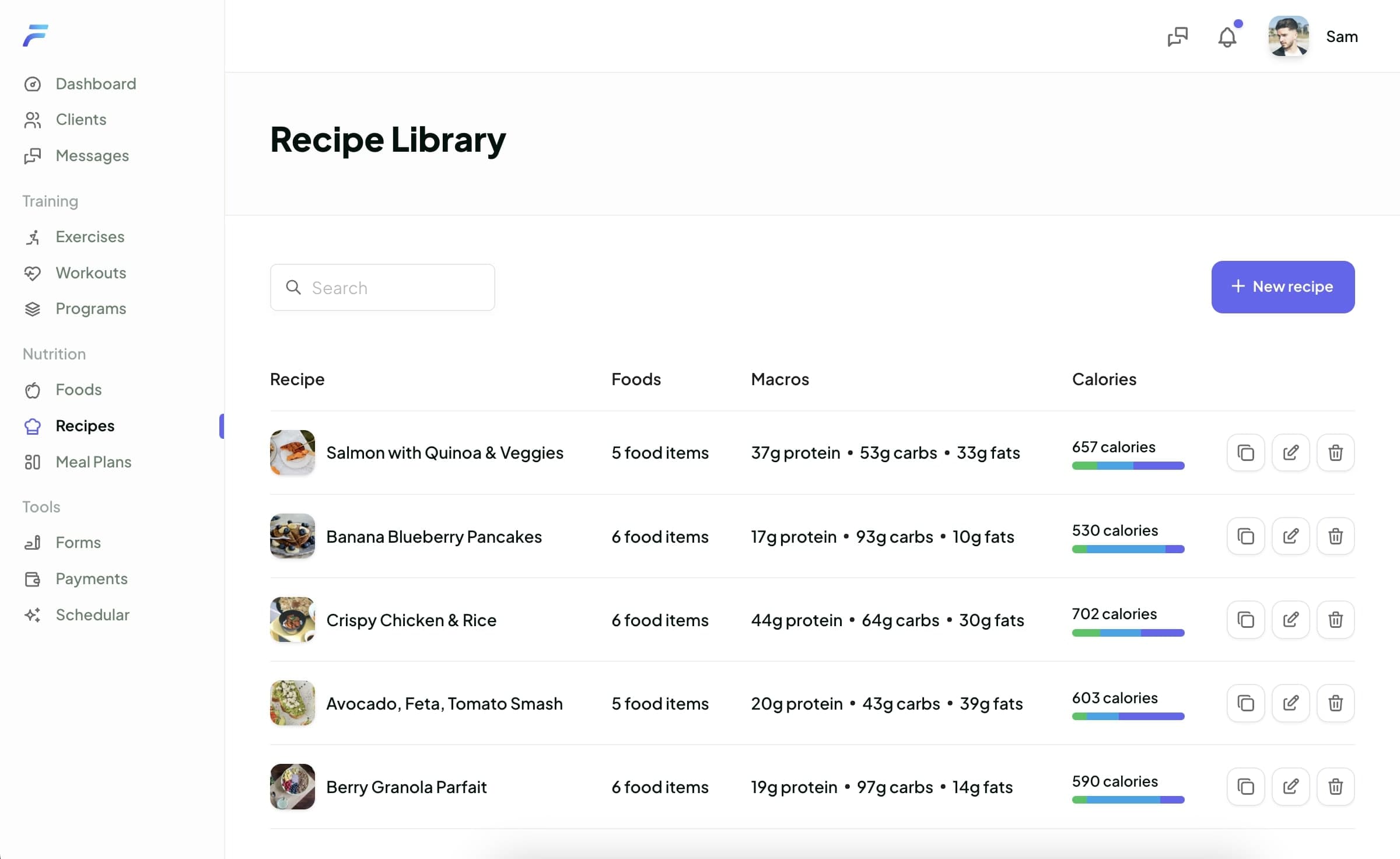 Nutrition Recipe Library