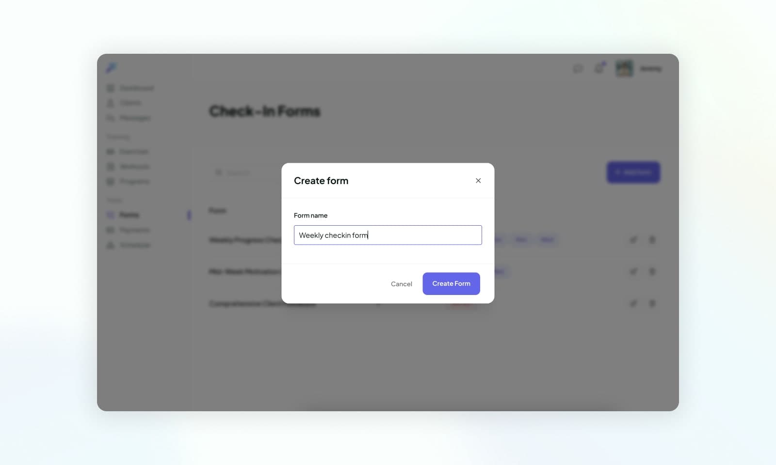 Creating a new checkin form