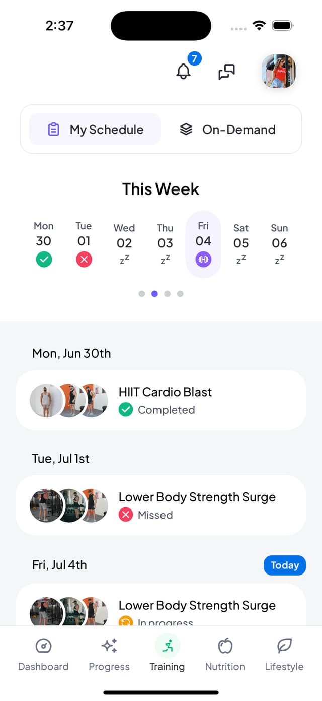 On-demand workouts 2