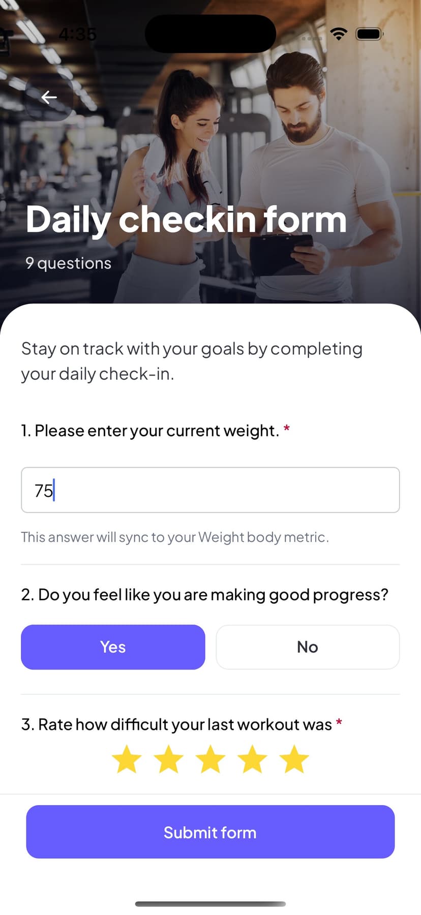 A clients nutrition plan overview